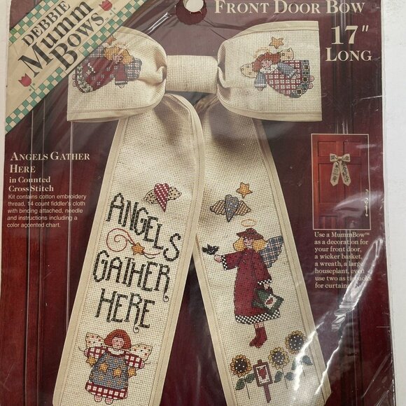 Dimensions Front Door Bow 17" Cross Stitch Kit #72292 Debbie Mumm Bows - Picture 9 of 10